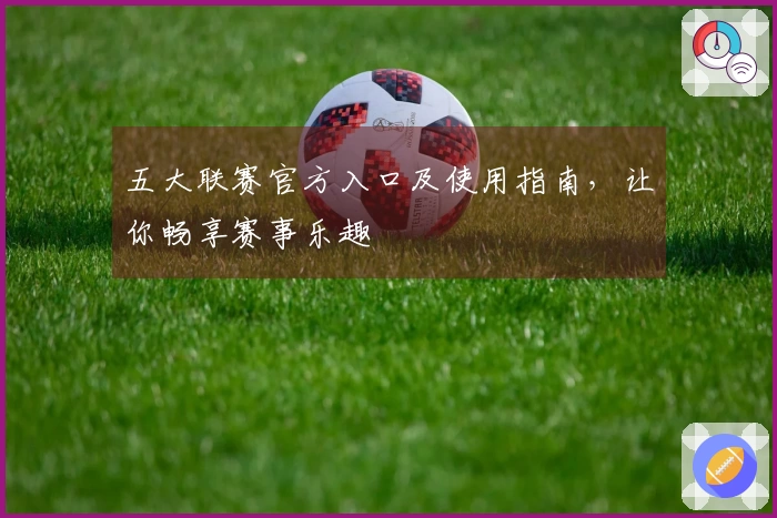 五大联赛官方入口及使用指南，让你畅享赛事乐趣